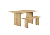 EEI-6690-OAK Amistad 60" Wood Dining Table And Bench Set By Modway