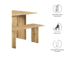 EEI-6690-OAK Amistad 60" Wood Dining Table And Bench Set By Modway