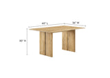 EEI-6690-OAK Amistad 60" Wood Dining Table And Bench Set By Modway