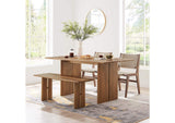 EEI-6690-WAL Amistad 60" Wood Dining Table And Bench Set By Modway