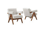 EEI-6703-IVO Lyra Boucle Fabric Armchair Set Of 2 By Modway