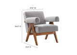 EEI-6703-LGR Lyra Boucle Fabric Armchair Set Of 2 By Modway