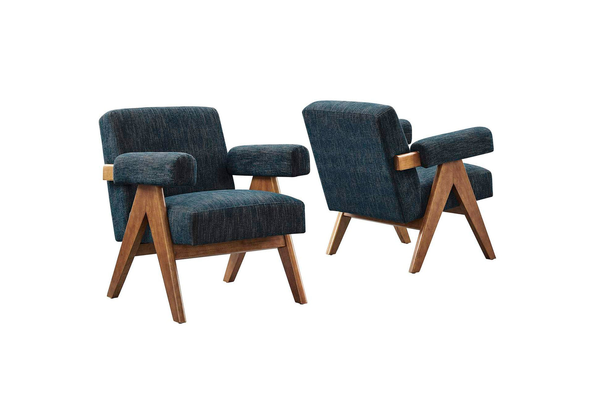 EEI-6704-HEA Lyra Fabric Armchair Set Of 2 By Modway