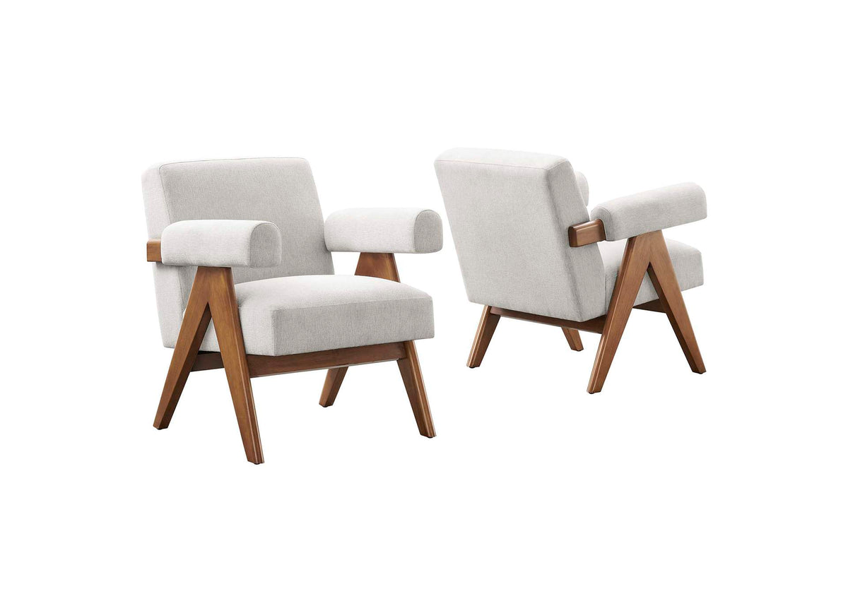 EEI-6704-HEI Lyra Fabric Armchair Set Of 2 By Modway