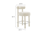 EEI-6707-IVO-SLV Toulouse Boucle Fabric Counter Stool Set Of 2 By Modway