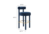 EEI-6710-MID-GLD Toulouse Performance Velvet Bar Stool Set Of 2 By Modway