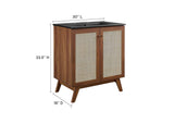 EEI-6716-WAL-BLK Soma 30" Bathroom Vanity By Modway
