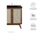 EEI-6716-WAL-BLK Soma 30" Bathroom Vanity By Modway