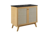 EEI-6718-OAK-BLK Soma 36" Bathroom Vanity By Modway