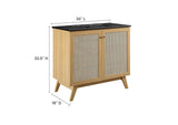 EEI-6718-OAK-BLK Soma 36" Bathroom Vanity By Modway