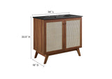 EEI-6718-WAL-BLK Soma 36" Bathroom Vanity By Modway