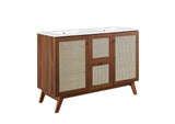 EEI-6721-WAL-WHI Soma 48" Double Sink Bathroom Vanity By Modway
