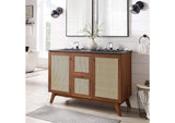 EEI-6722-WAL-BLK Soma 48" Double Sink Bathroom Vanity By Modway