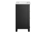 EEI-6723-BLK-WHI Dixie 24" Solid Wood Bathroom Vanity By Modway