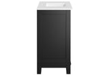 EEI-6725-BLK-WHI Dixie 36" Solid Wood Bathroom Vanity Cabinet By Modway