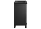 EEI-6726-BLK-BLK Dixie 36" Solid Wood Bathroom Vanity Cabinet By Modway
