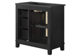 EEI-6726-BLK-BLK Dixie 36" Solid Wood Bathroom Vanity Cabinet By Modway