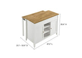 EEI-6727-OAK-WHI Garland Kitchen Island By Modway