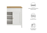 EEI-6727-OAK-WHI Garland Kitchen Island By Modway