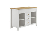 EEI-6728-OAK-WHI Farmstead Kitchen Island By Modway