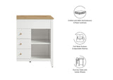 EEI-6728-OAK-WHI Farmstead Kitchen Island By Modway