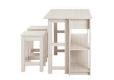 EEI-6731-WMA Meadowbrook 3-Piece Kitchen Island And Stool Set By Modway