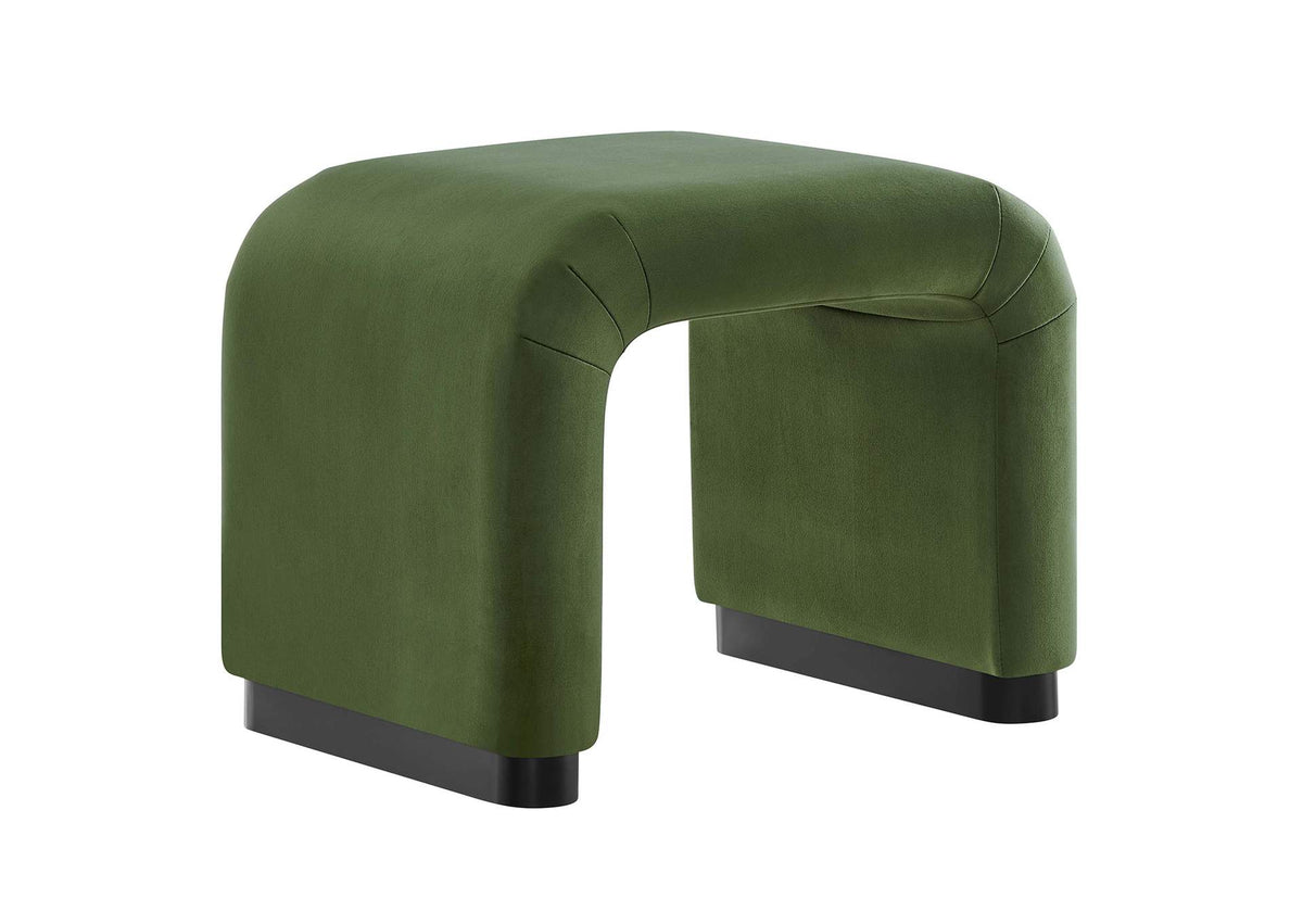 EEI-6733-BLK-MOS Koda Performance Velvet Waterfall Stool By Modway