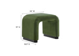 EEI-6733-BLK-MOS Koda Performance Velvet Waterfall Stool By Modway
