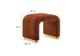 EEI-6733-BRA-RUS Koda Performance Velvet Waterfall Stool By Modway