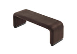 EEI-6734-BLK-CHB Koda Performance Velvet Waterfall Long Bench By Modway