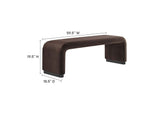EEI-6734-BLK-CHB Koda Performance Velvet Waterfall Long Bench By Modway