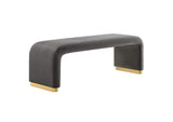 EEI-6734-BRA-STG Koda Performance Velvet Waterfall Long Bench By Modway