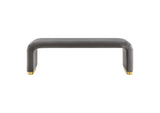 EEI-6734-BRA-STG Koda Performance Velvet Waterfall Long Bench By Modway
