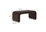 EEI-6735-BLK-CHB Koda Performance Velvet Waterfall Ottoman By Modway
