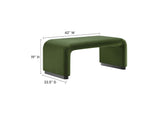 EEI-6735-BLK-MOS Koda Performance Velvet Waterfall Ottoman By Modway