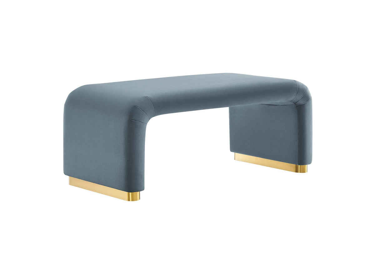 EEI-6735-BRA-CAB Koda Performance Velvet Waterfall Ottoman By Modway