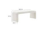 EEI-6736-IVO Simba Boucle Fabric Waterfall Long Bench By Modway