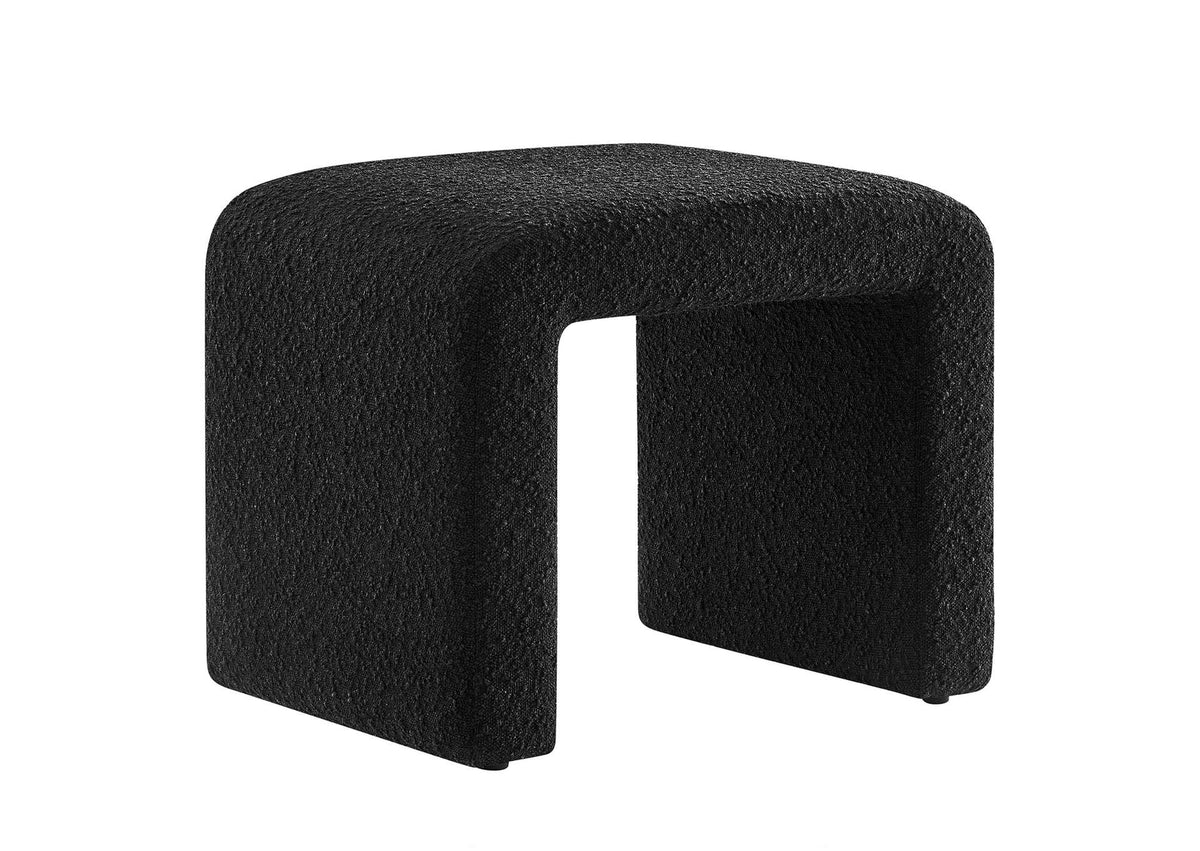 EEI-6737-BLK Simba Boucle Fabric Waterfall Stool By Modway