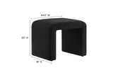 EEI-6737-BLK Simba Boucle Fabric Waterfall Stool By Modway