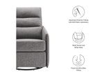 EEI-6738-GRY Etta Upholstered Fabric Lounge Chair By Modway
