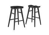EEI-6739-BLK Saville Backless Wood Counter Stools Set Of 2 By Modway