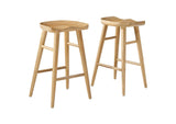 EEI-6739-OAK Saville Backless Wood Counter Stools Set Of 2 By Modway