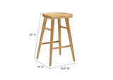 EEI-6739-OAK Saville Backless Wood Counter Stools Set Of 2 By Modway