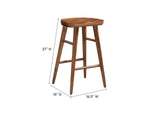 EEI-6739-WAL Saville Backless Wood Counter Stools Set Of 2 By Modway