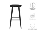 EEI-6740-BLK Saville Backless Wood Bar Stools Set Of 2 By Modway