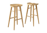 EEI-6740-OAK Saville Backless Wood Bar Stools Set Of 2 By Modway