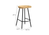 EEI-6741-OAK Concord Backless Wood Counter Stools Set Of 2 By Modway