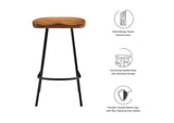 EEI-6741-WAL Concord Backless Wood Counter Stools Set Of 2 By Modway
