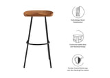 EEI-6742-WAL Concord Backless Wood Bar Stools Set Of 2 By Modway