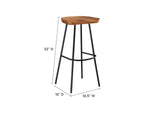 EEI-6742-WAL Concord Backless Wood Bar Stools Set Of 2 By Modway
